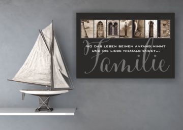 Familie wo das Leben seinen Anfang nimmt und die Liebe niemals endet